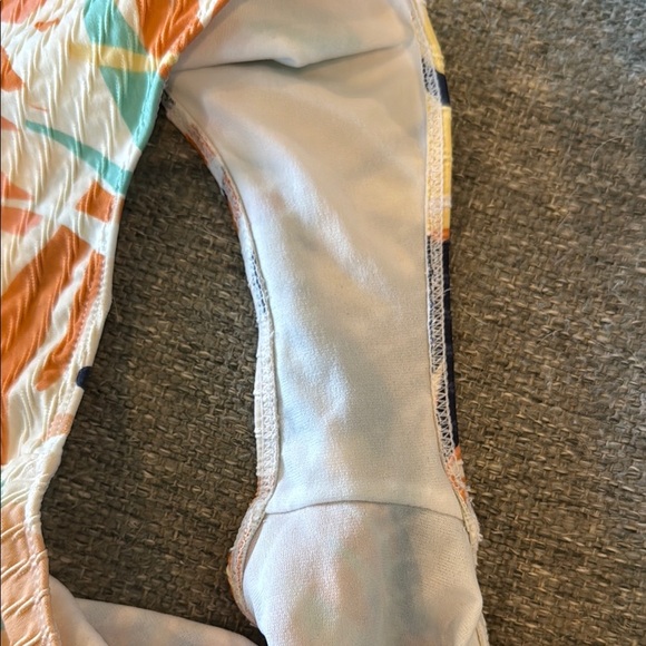 Roxy Wrap Backless Bodysuit in Orange and Yellow - Picture 4 of 5